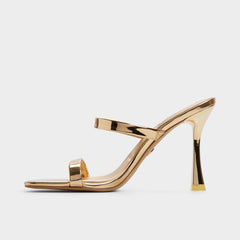 Aldo Evalyn in Gold - Strappy heeled sandal, Stiletto heel