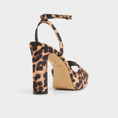 Aldo Chicgleam Brown Multi Women's Strappy sandals - Strappy heeled sandal, Platform