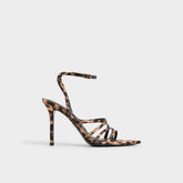 Aldo Solania Brown Multi Women's Strappy sandals - Strappy heeled sandal, Stiletto heel