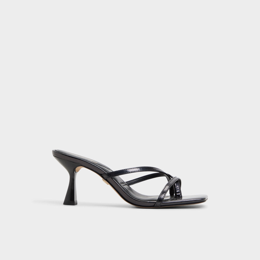 Aldo Calypsa Black Women's Animal Prints - Strappy heeled sandal, Block heel