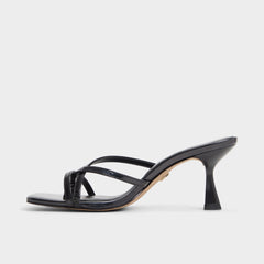 Aldo Calypsa Black Women's Animal Prints - Strappy heeled sandal, Block heel