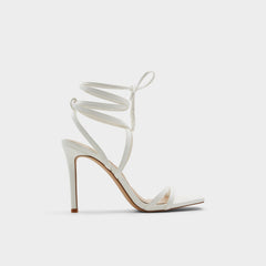 Aldo Phaedra in White - Strappy stiletto sandal, Stiletto heel