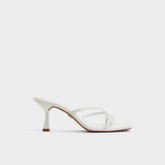 Aldo Calypsa White Women's Heeled mules - Strappy heeled sandal, Block heel