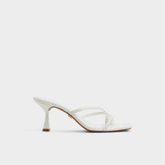 Aldo Calypsa White Women's Heeled mules - Strappy heeled sandal, Block heel