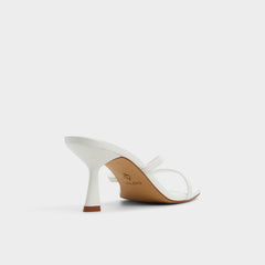 Aldo Calypsa White Women's Heeled mules - Strappy heeled sandal, Block heel