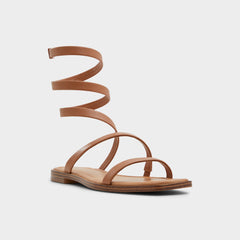 Aldo Spinella in Medium Brown - Strappy flat sandal