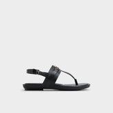 Aldo Taylen Black Women's Footbed sandals - T-strap sandal