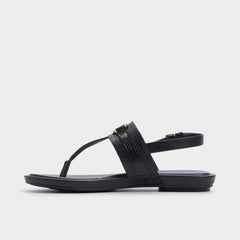 Aldo Taylen Black Women's Footbed sandals - T-strap sandal