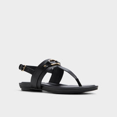 Aldo Taylen Black Women's Footbed sandals - T-strap sandal
