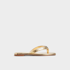 Aldo Conchiglia Gold Women's Flats - Flip flop