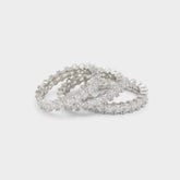 Aldo Aschianamini Silver/Clear Multi Women's Rings - Ring