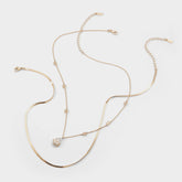 Aldo Teardrop Gold/Clear Multi Women's Necklaces - Necklace