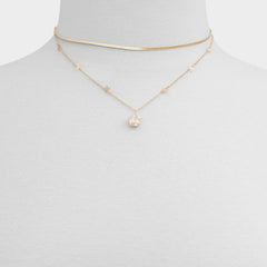 Aldo Teardrop Gold/Clear Multi Women's Necklaces - Necklace
