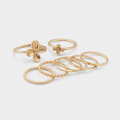 Aldo Kiliwiel Gold/Clear Multi Women's Rings - Multi finger rings