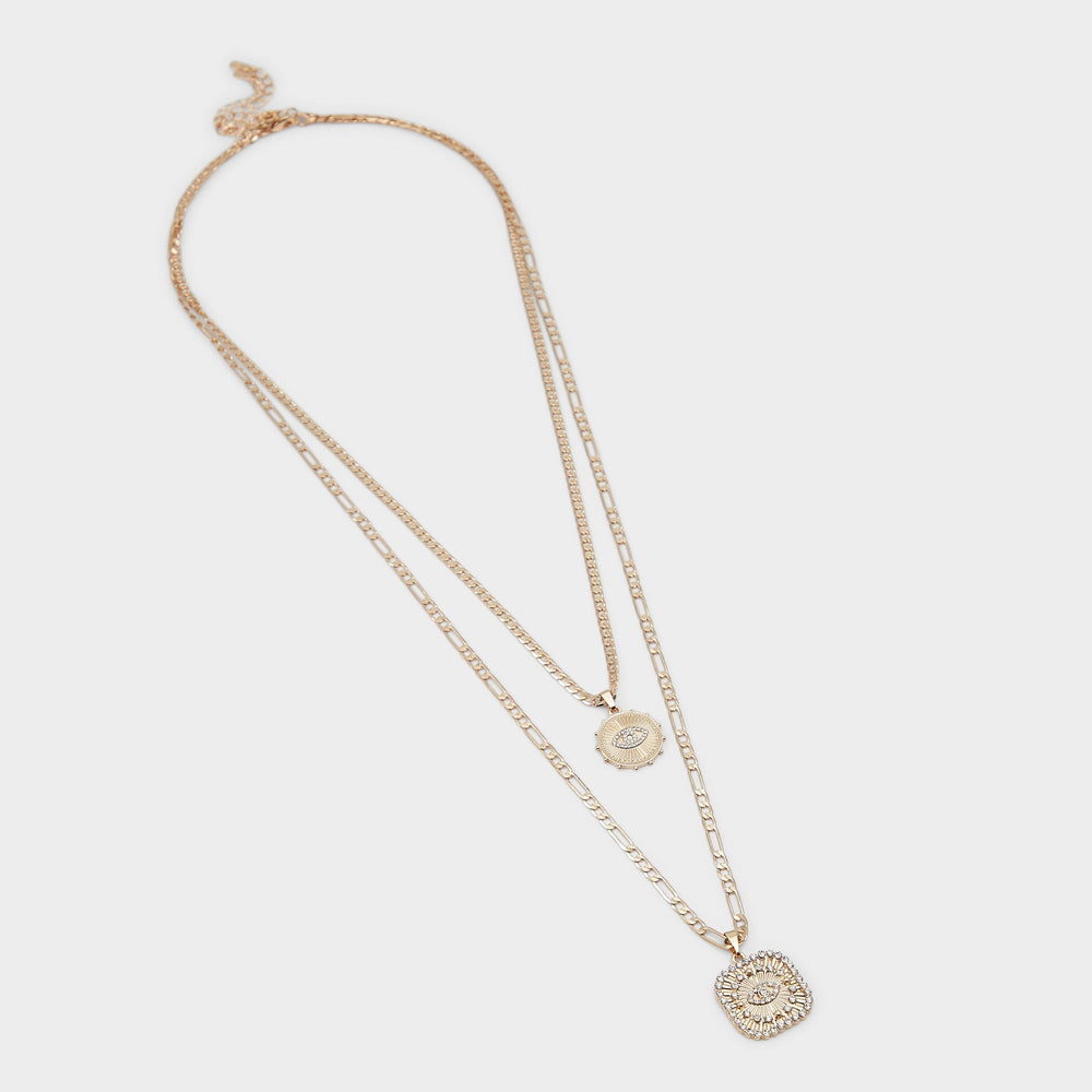 Aldo Naewin Gold/Clear Multi Women's Necklaces - Layered necklace