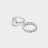 Aldo Ovalsparkles in Silver Clear Multi - Ring