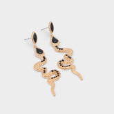Aldo Snakes in Black Gold Multi - Chandelier earrings