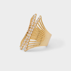 Aldo Glimmery in Gold Clear Multi - Stackable rings