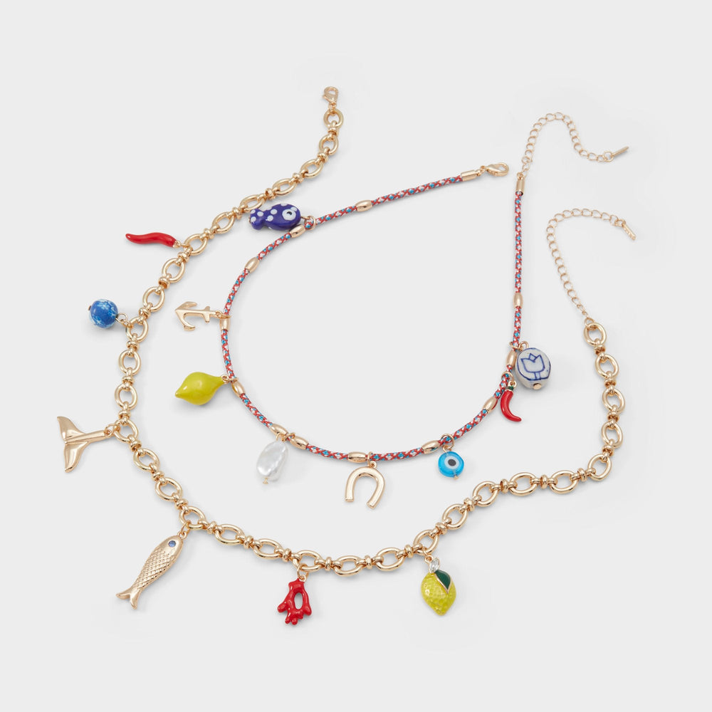 Aldo Amalfie Red Women's Necklaces - Charm necklace