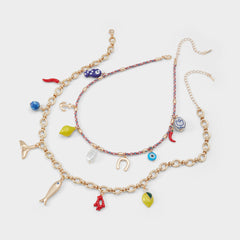 Aldo Amalfie Red Women's Necklaces - Charm necklace