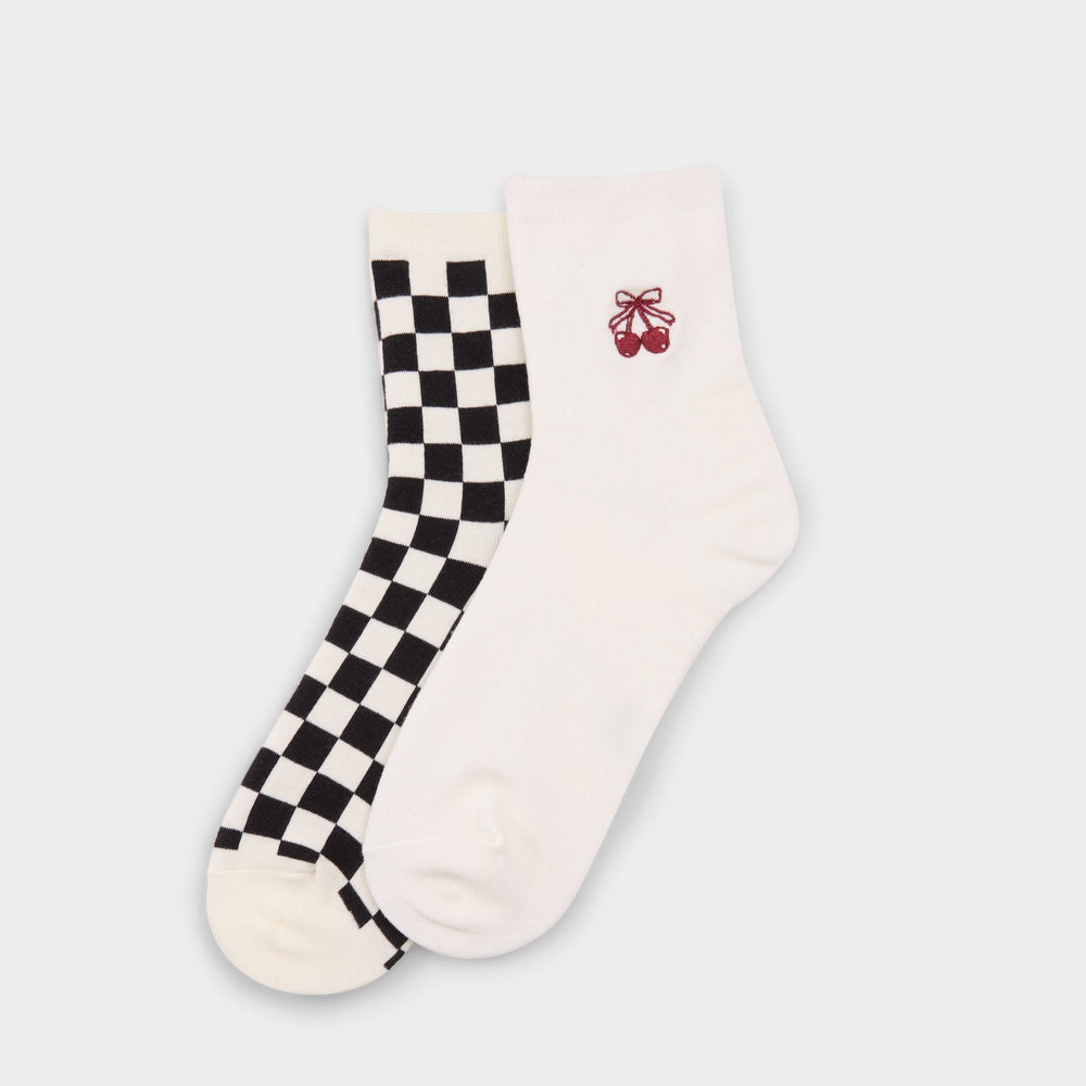 Aldo Cherryup in Black White - Socks