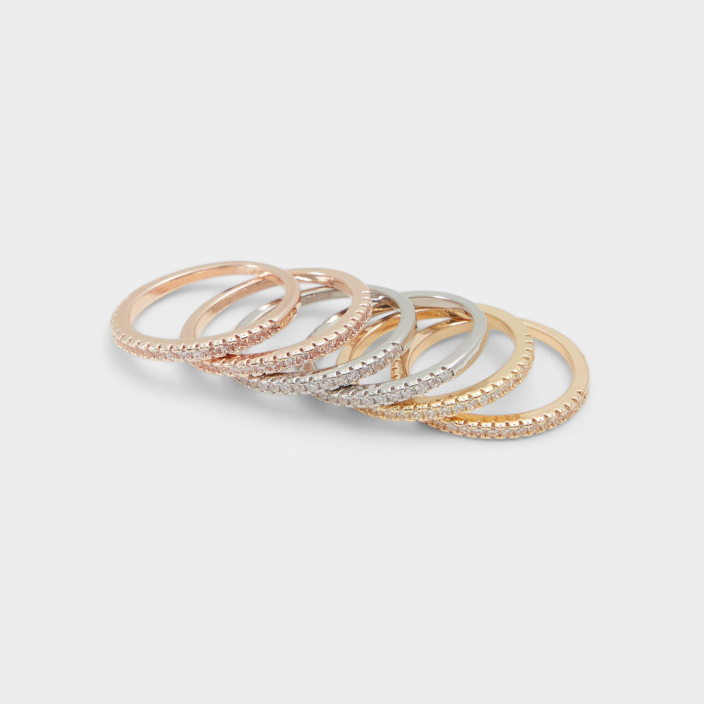 Aldo Lamilly Metallic Multi Women's Cubic Zirconia - Multi finger rings
