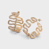 Aldo Estele in Gold Clear Multi - Hoop earrings