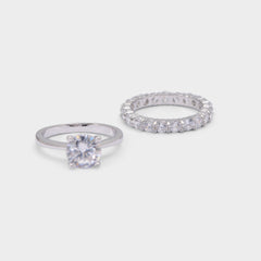 Aldo Roundsparkles in Silver Clear Multi - Ring