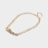 Aldo Panthere in Black Gold Multi - Pendant necklace