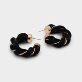 Aldo Twists in Black Gold Multi - Hoop earrings
