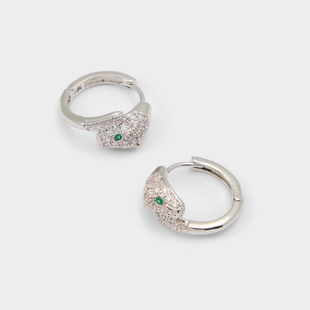 Aldo Feraluxe in Silver Clear Multi - Hoop earrings