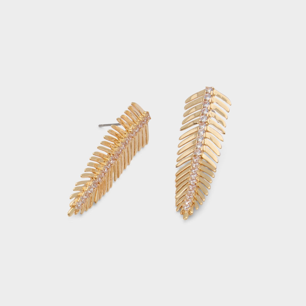 Aldo Feathers in Gold Clear Multi - Earrings