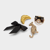 Aldo Chicpins in Black Gold Multi - Decorative brooch