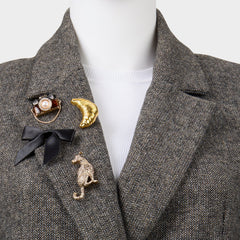 Aldo Chicpins in Black Gold Multi - Decorative brooch