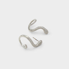 Aldo Popeye Silver/Clear Multi Women's Earrings - Earrings