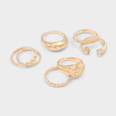 Aldo Anngellica in Gold Clear Multi - Multi-finger rings