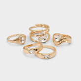 Aldo Abyweth in Gold Clear Multi - Multi finger rings