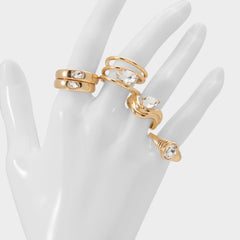 Aldo Abyweth in Gold Clear Multi - Multi finger rings