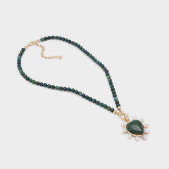Aldo Preciousheart in Dark Green - Necklace