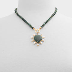 Aldo Preciousheart in Dark Green - Necklace