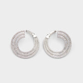 Aldo Caldy Silver/Clear Multi Women's Earrings - Hoop earrings