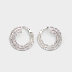 Aldo Caldy Silver/Clear Multi Women's Earrings - Hoop earrings