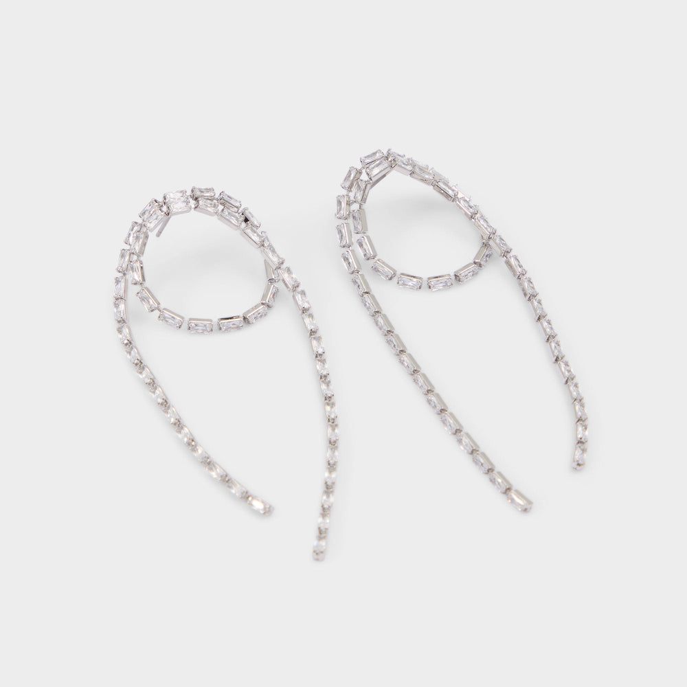 Aldo Wude in Silver Clear Multi - Chandelier earrings