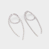 Aldo Wude in Silver Clear Multi - Chandelier earrings