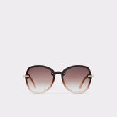 Aldo Cortegaca Brown Women's Round - Square sunglasses