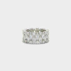 Aldo Nikka Silver/Clear Multi Women's Cubic Zirconia - Ring