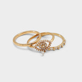 Aldo Darsee Light Blue Women's Cubic Zirconia - Stackable rings