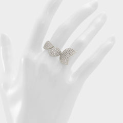 Aldo Celenring Silver/Clear Multi Women's Rings - Ring