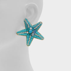 Aldo Starfishh in Turquoise - Statement earrings