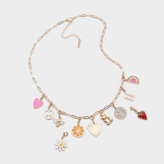 Aldo Charmcrazy Bright Multi Women's Necklaces - Charm necklace